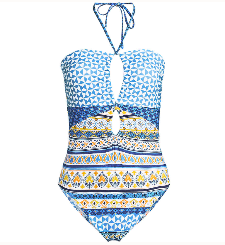 Women's Cut Out Multiway Halter High Leg One Piece Swimsuit